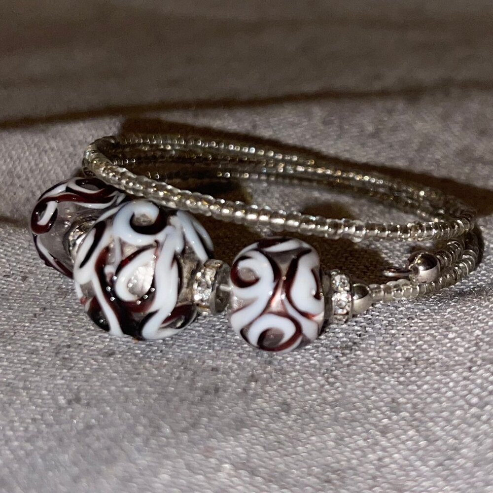 NWOT Handmade Beaded Glass Bracelet made and purchased in Murano, Italy